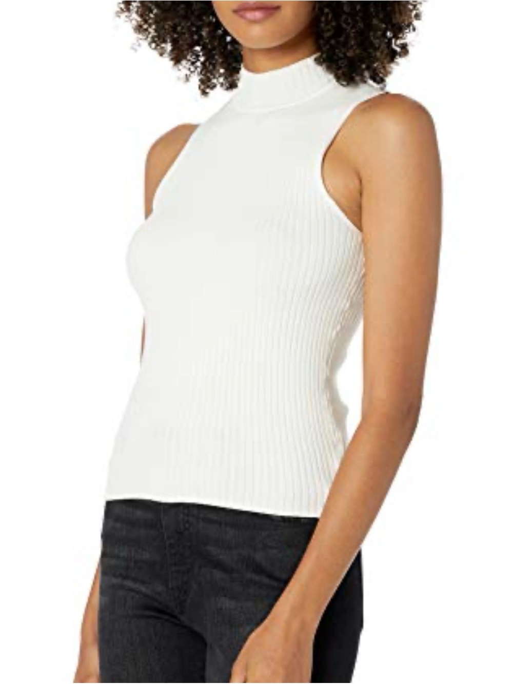 The Drop Karolina Mock Neck Ribbed Tank Ivory 3X NWT IN PACKAGE